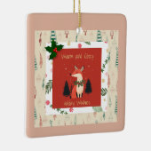 クリスマスの飾りパーソナライズされた付けのお願い セラミックオーナメント (右)