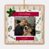 クリスマスの飾りパーソナライズされた付けのお願い セラミックオーナメント (裏面)