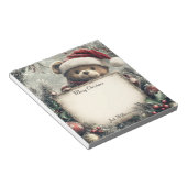 クリスマスの飾り付きかわいいテディベア – Festi ノートパッド (アングル)