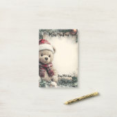 クリスマスの飾り付きかわいいテディベア – Festi ポストイット (デスク上)