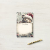 クリスマスの飾り付きかわいいテディベア – Festi ポストイット (デスク上)