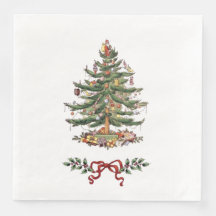 クリスマスの飾り付きのディナーナプキン