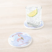 クリスマスの飾り付きのフラミンゴ コースター (側面)