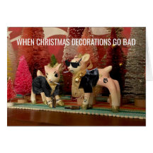 クリスマスの飾り付けがカスタマイズ可能な悪いカードに