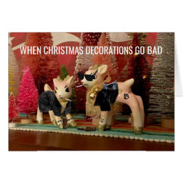 クリスマスの飾り付けがカスタマイズ可能な悪いカードに