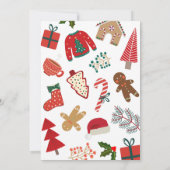 クリスマスの飾り付けが楽しい誕生日 招待状 (裏面)