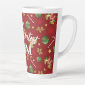 クリスマスの飾り付けとお菓子の杖の模様 カフェラテマグ (右)