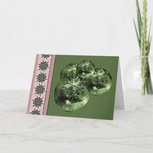 クリスマスの飾り付けにホリデー空白のボール シーズンカード (正面)