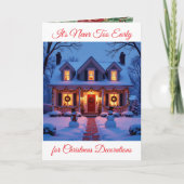 クリスマスの飾り付けに早過ぎることはない カード (正面)