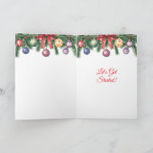 クリスマスの飾り付けに早過ぎることはない カード (内部)