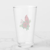 クリスマスの飾り付けに赤い深紅色 タンブラーグラス (裏面)