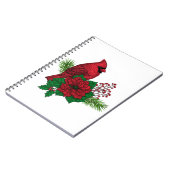 クリスマスの飾り付けに赤い深紅色 ノートブック (左側)