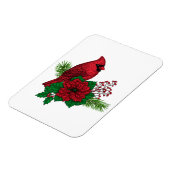 クリスマスの飾り付けに赤い深紅色 マグネット (左側)