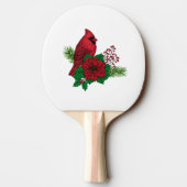クリスマスの飾り付けに赤い深紅色 卓球ラケット (裏面)