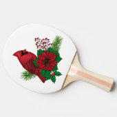クリスマスの飾り付けに赤い深紅色 卓球ラケット (横)