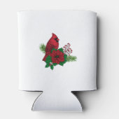 クリスマスの飾り付けに赤い深紅色 缶クーラー (裏面)