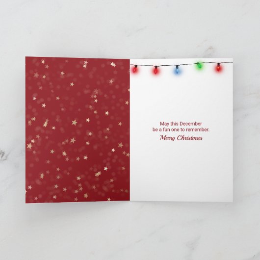 クリスマスの飾り付けのネズミ シーズンカード (内部)