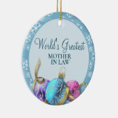 クリスマスの飾り付けの世界で最も偉大な母 セラミックオーナメント (右)