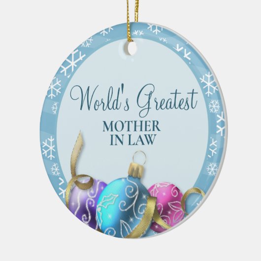 クリスマスの飾り付けの世界で最も偉大な母 セラミックオーナメント (左)