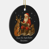 クリスマスの飾り付けの前の夜だった セラミックオーナメント (右)