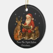 クリスマスの飾り付けの前の夜だった セラミックオーナメント (左)