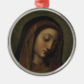クリスマスの飾り付けの天国女王への栄光 メタルオーナメント (正面)