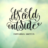 クリスマスの飾り付けは外は寒い ウィンドウサイン (シート3)