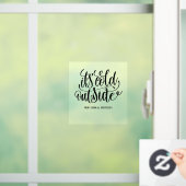 クリスマスの飾り付けは外は寒い ウィンドウサイン (ホーム)