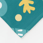 クリスマスの飾り付けは、縫い目のない模様。明るい色 フリースブランケット (角)