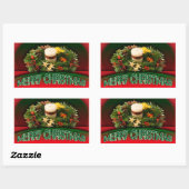 クリスマスの飾り付けを保持モダンする 長方形シール (シート)