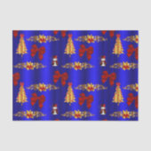 クリスマスの飾り付けを青に 薄葉紙 (正面)