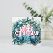 クリスマスの飾り付けコラージュ シーズンカード (スタンド正面)