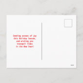 クリスマスの飾り付けビーチのホリデーカード シーズンポストカード (裏面)