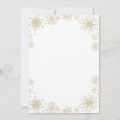 クリスマスの飾り付けベビーシャワー外は寒い 招待状 (裏面)