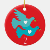 クリスマスの飾り付け二日目 セラミックオーナメント (裏面)