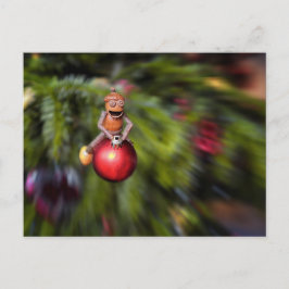 クリスマスの飾り付け小人のクリスマス ポストカード