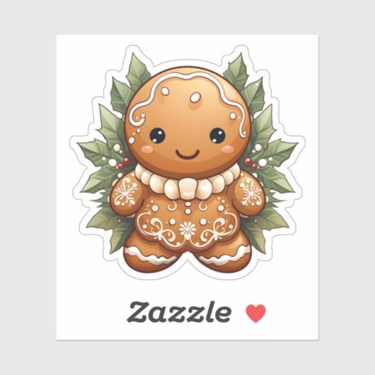 クリスマスの飾り付け愛焼いたのジンジャーブレッド シール (シート)