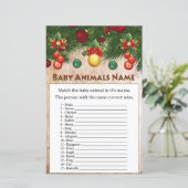 クリスマスの飾り付け赤ちゃん動物の名前ゲーム (スタンド正面)
