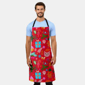 クリスマスの飾り付け エプロン (着用した状態)
