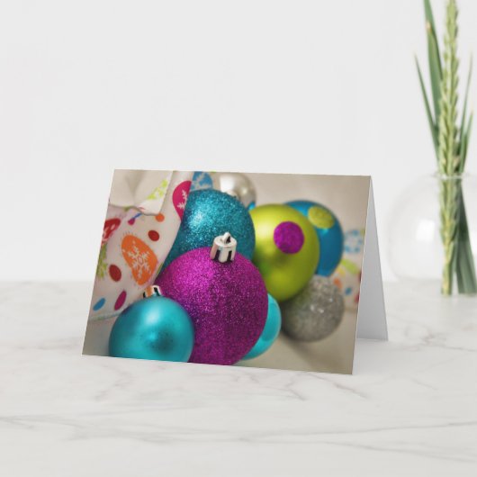 クリスマスの飾り付け シーズンカード (正面)