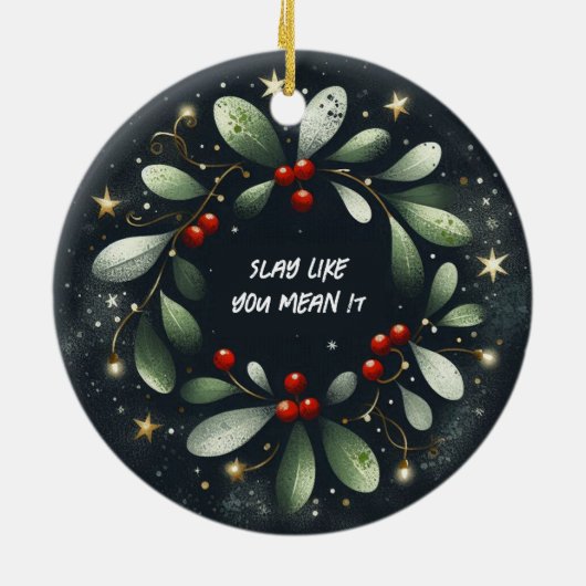 クリスマスの飾り付け セラミックオーナメント (裏面)