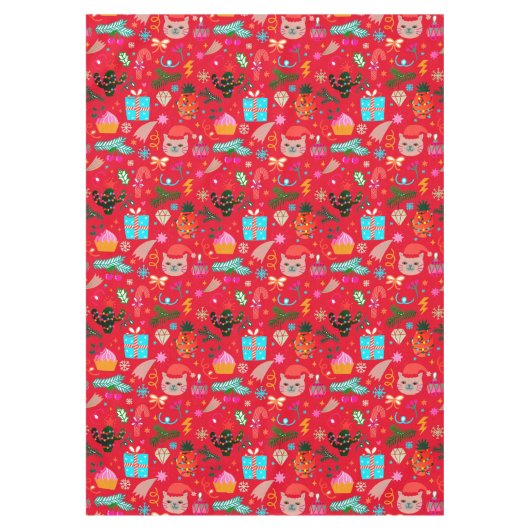 クリスマスの飾り付け テーブルクロス (正面)