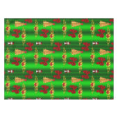 クリスマスの飾り付け（緑） テーブルクロス (正面(横))