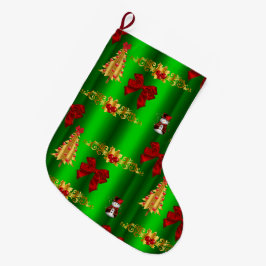 クリスマスの飾り付け(緑) ラージクリスマスストッキング