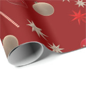 クリスマスの飾り付け(赤) ラッピングペーパー (ロールコーナー)