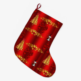 クリスマスの飾り付け(赤) ラージクリスマスストッキング
