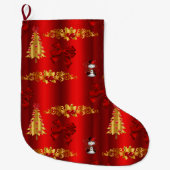 クリスマスの飾り付け(赤) ラージクリスマスストッキング (正面)