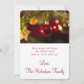 クリスマスの飾り挨拶 シーズンカード (正面)