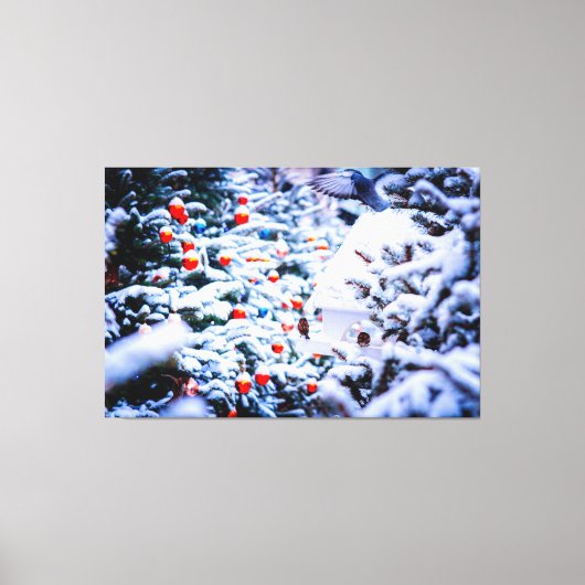 クリスマスの飾り気たっぷり キャンバスプリント (正面)