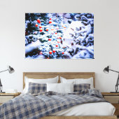 クリスマスの飾り気たっぷり キャンバスプリント (インサイチュ (寝室))